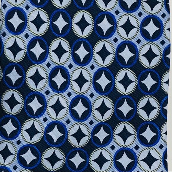Adolfo Circles and Diamonds Tie Blue - Picture 2 of 4